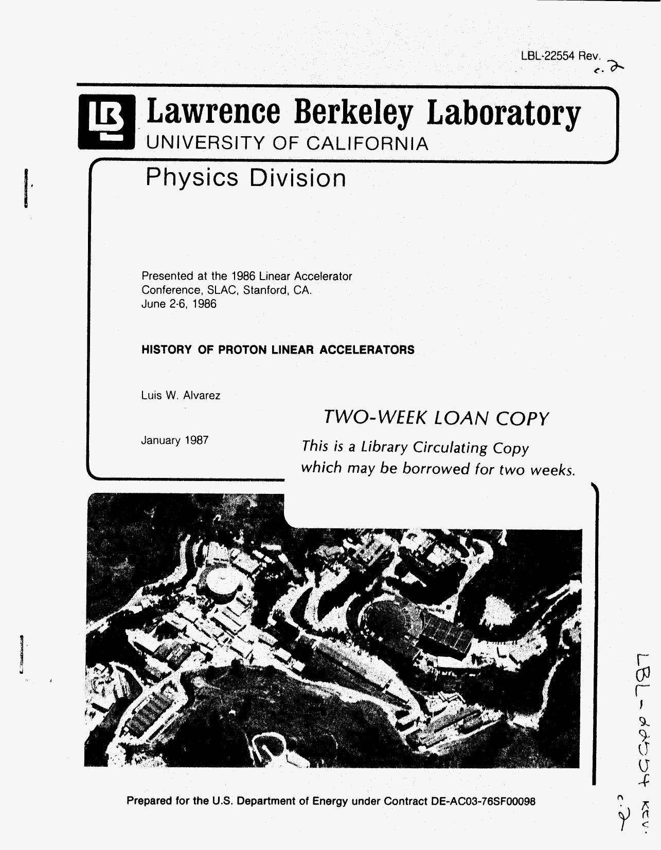 History of Proton Linear Accelerators by unknow