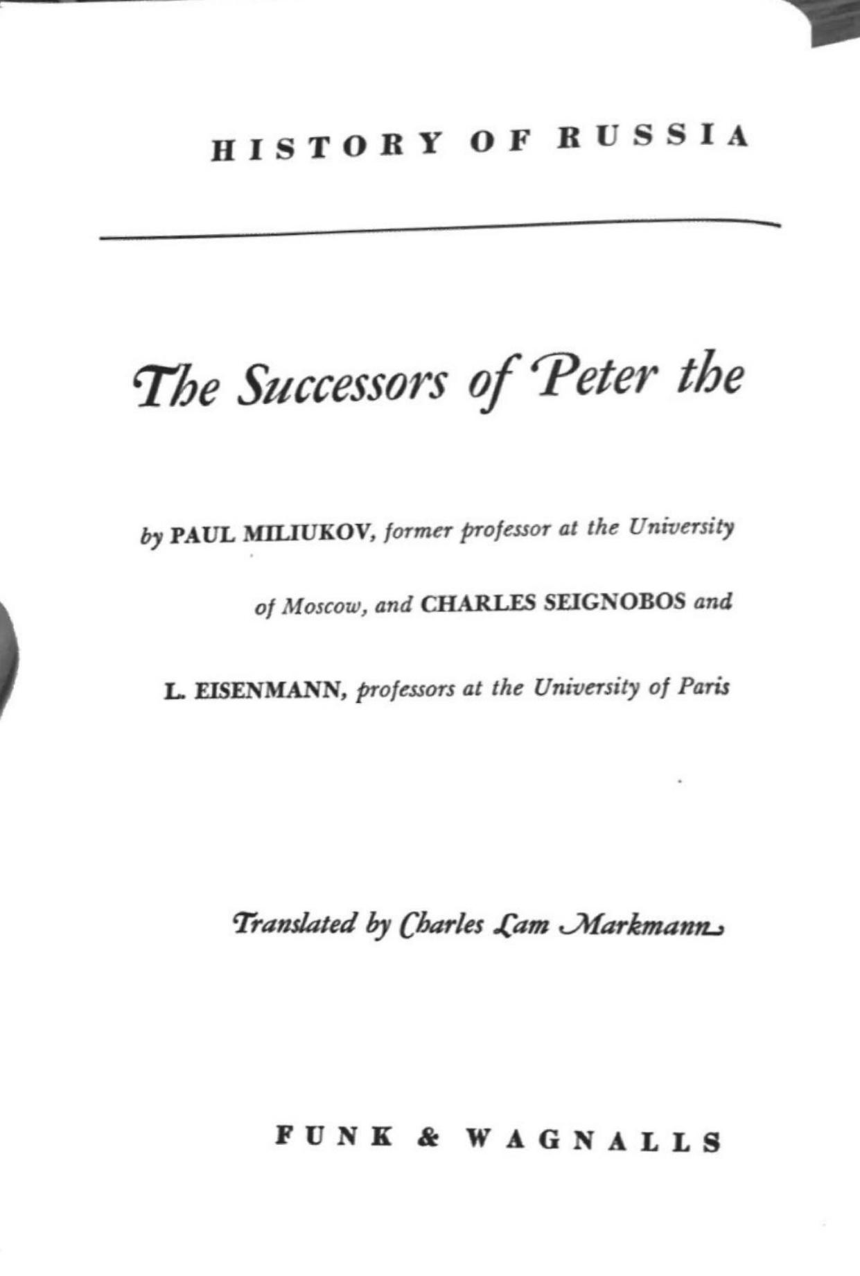 History of Russia Volume 2 by Paul Miliukov