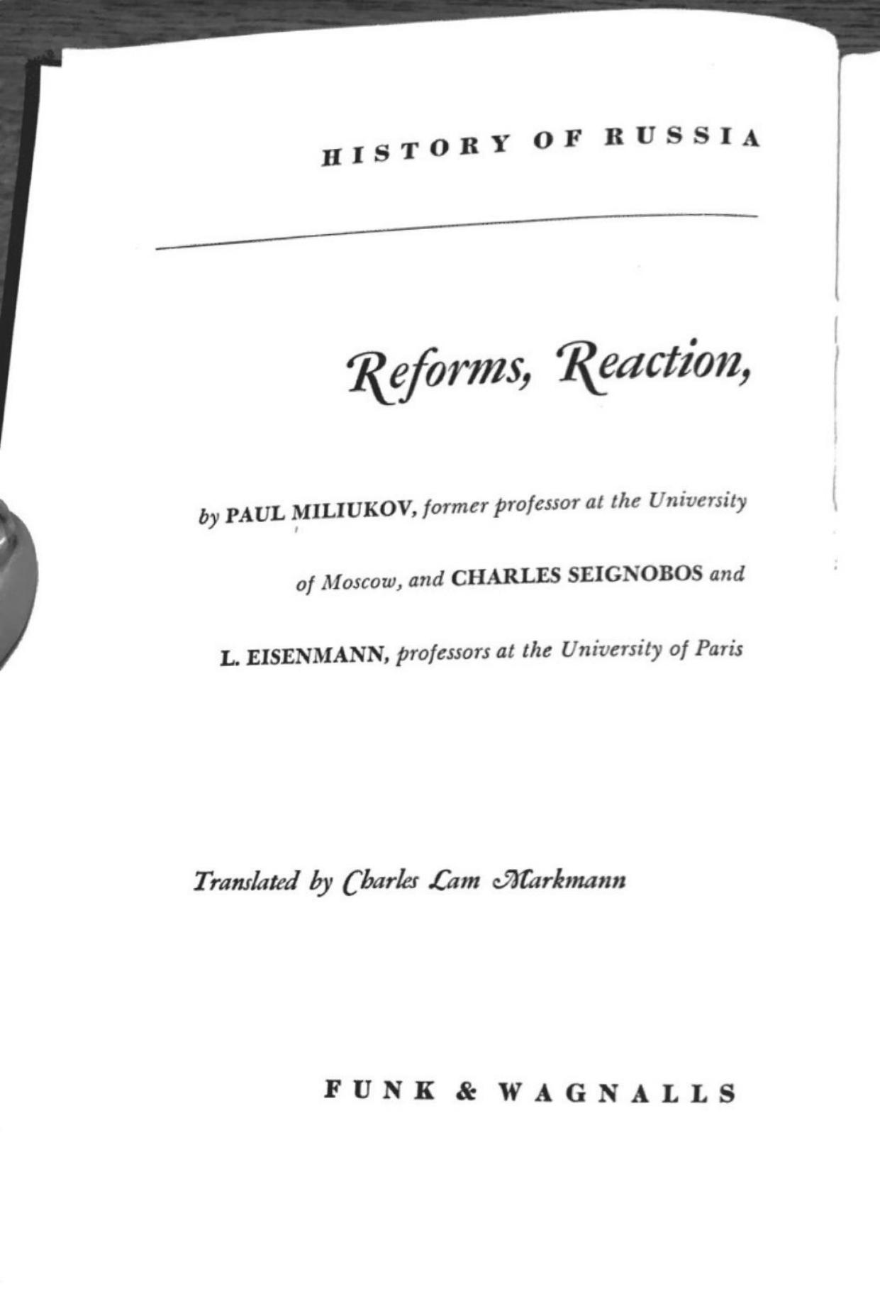 History of Russia Volume 3 by Paul Miliukov