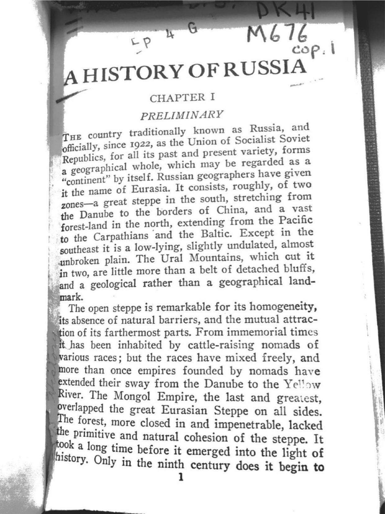 History of Russia by DS Mirsky