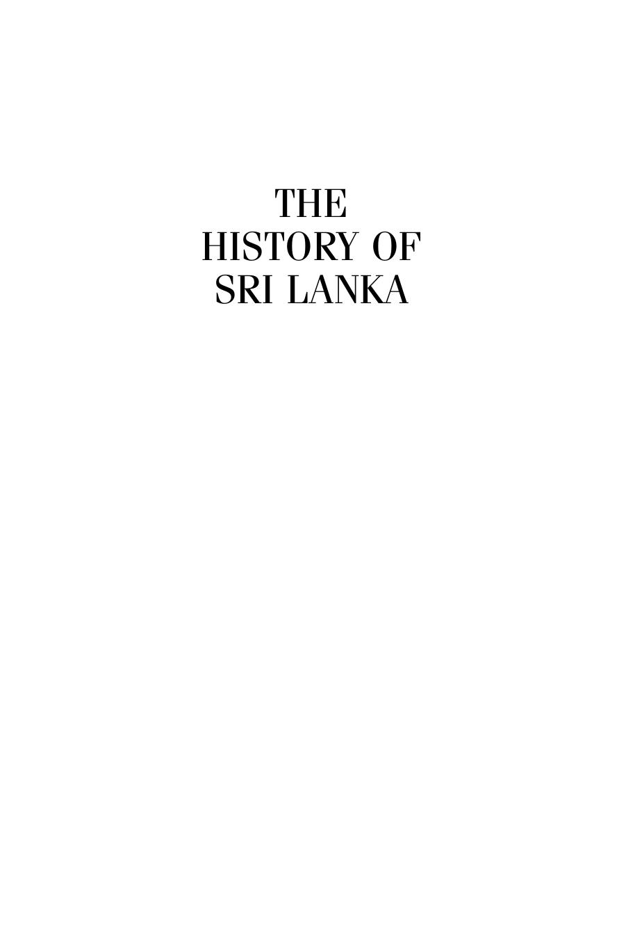 History of Sri Lanka by Peebles Patrick
