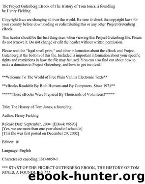 History of Tom Jones, a Foundling by Henry Fielding