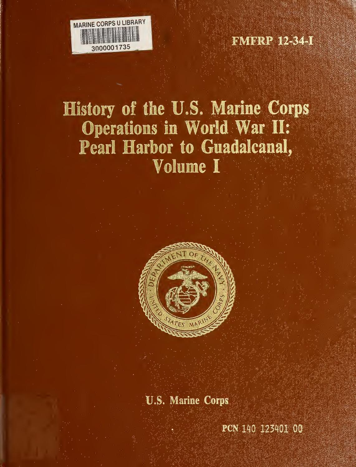 History of U.S. Marine Corps operations in World War II vol.01 by Unknown