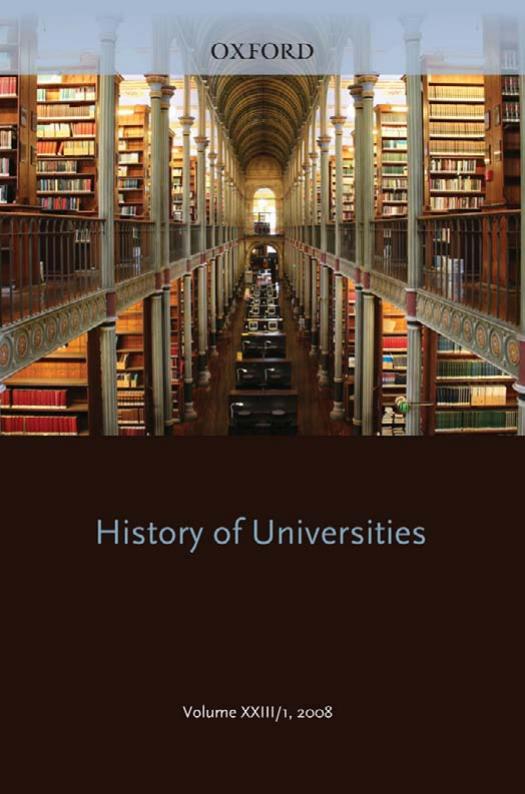 History of Universities: Volume XXIII 1 by Mordechai Feingold