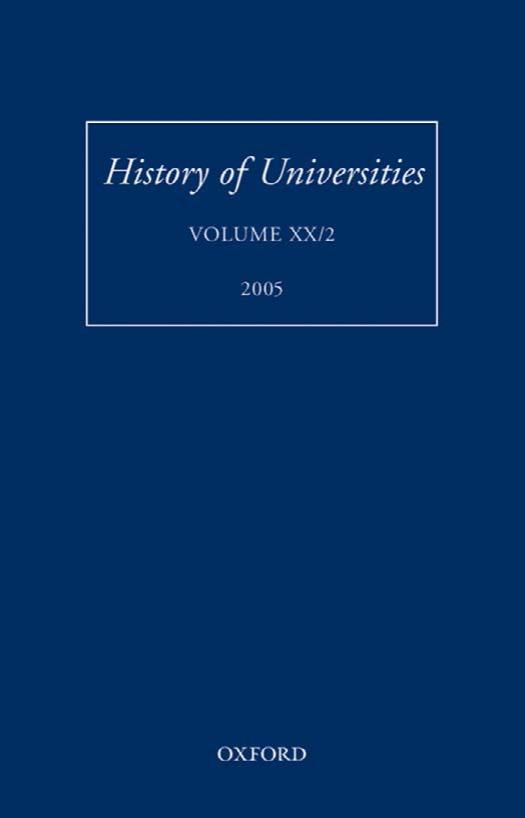 History of Universities: by Mordechai Feingold