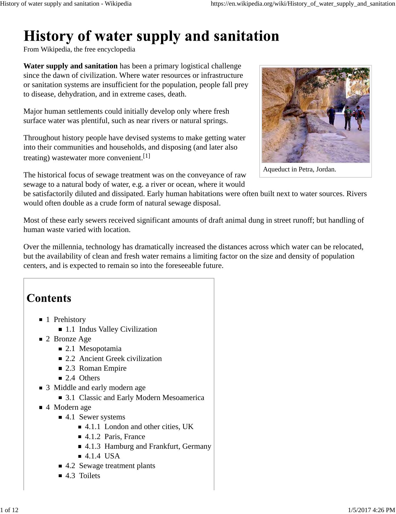 History of Water Supply and Sanitation-2017 by Unknown