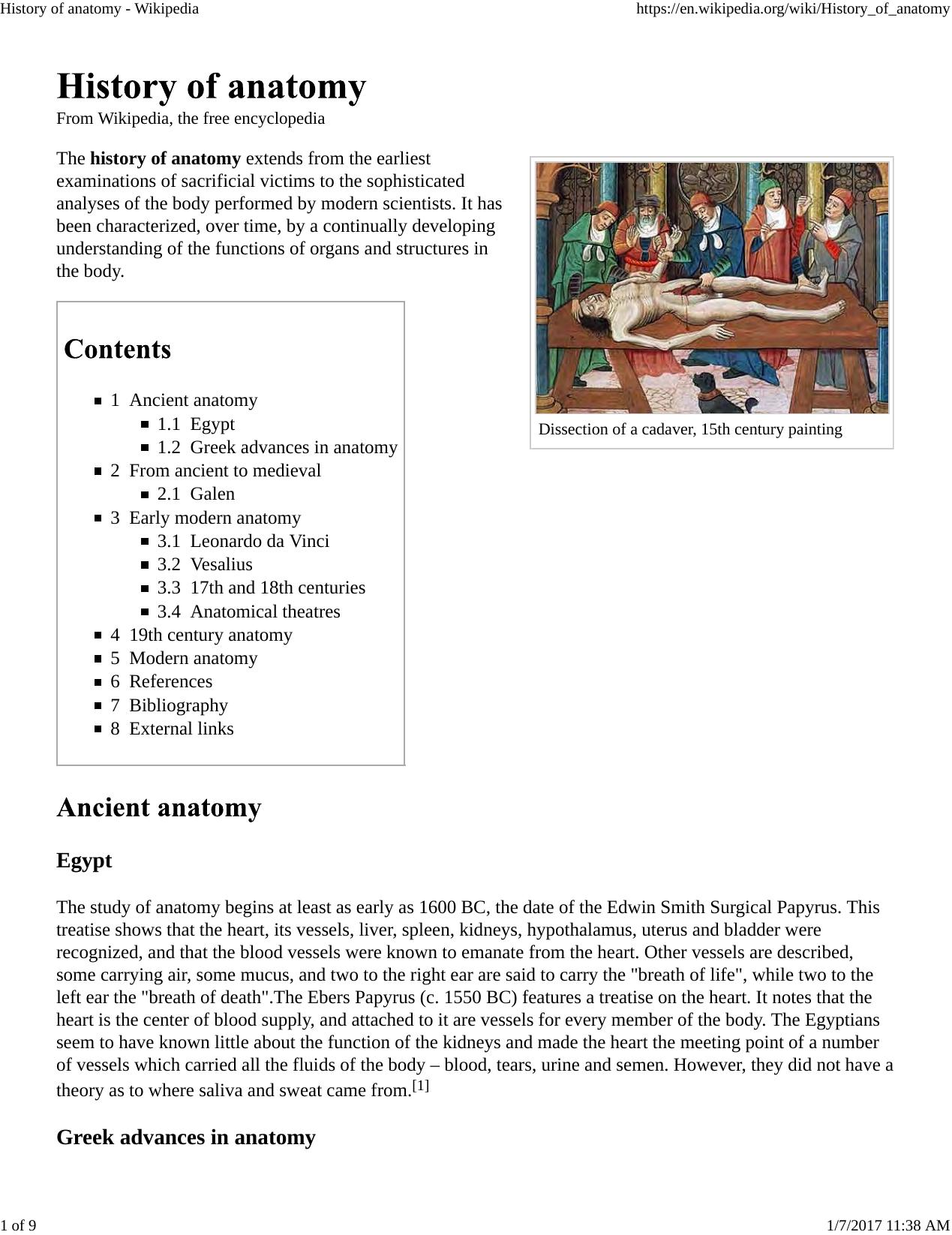 History of anatomy-2017 by Unknown
