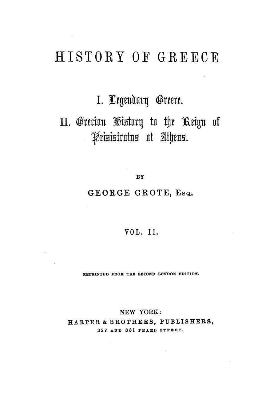 History of greecerepr from the 2 london ed. vol. 2 by 1800