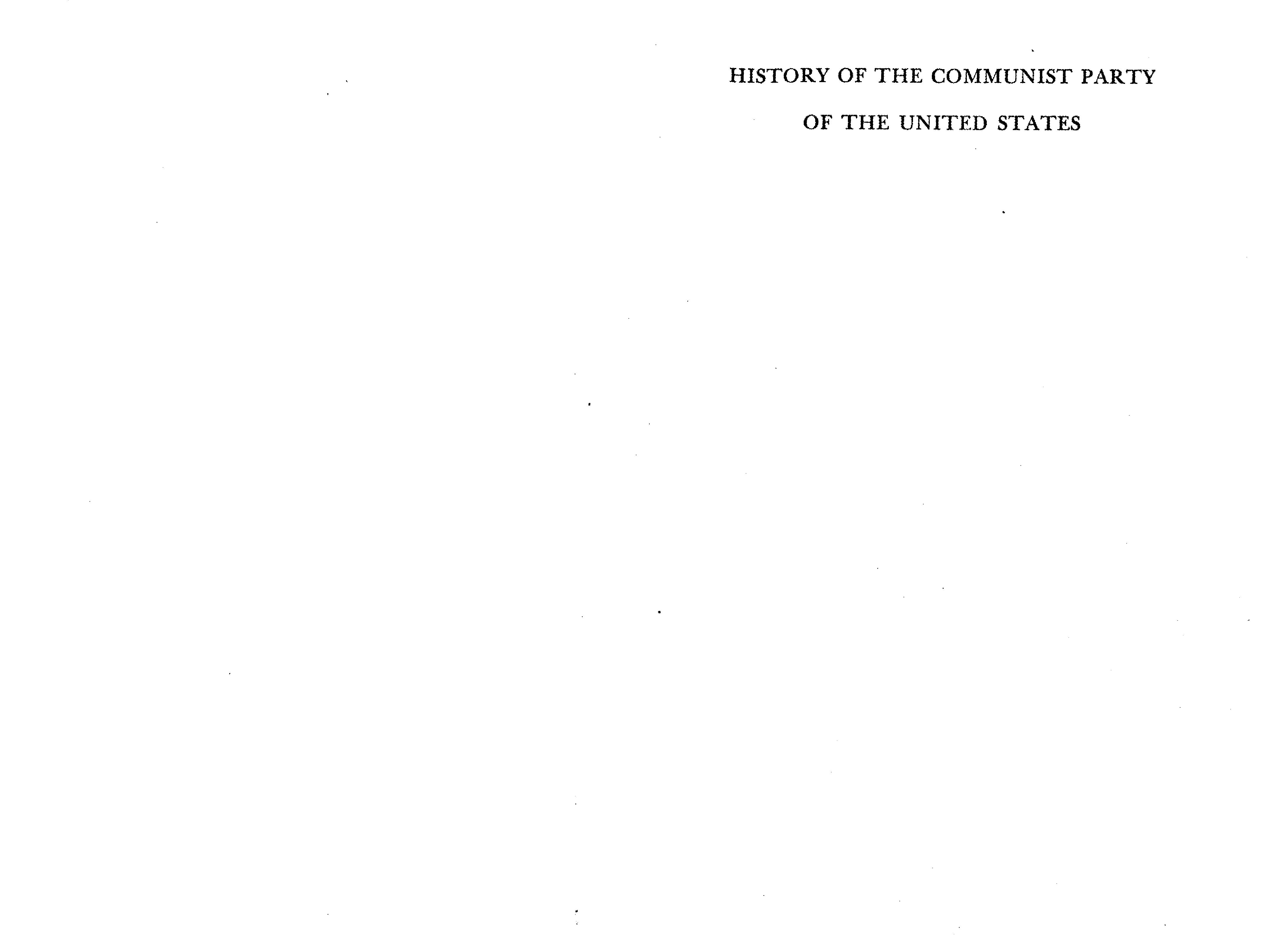 History of the Communist Party of the United States by William Zebulon Foster