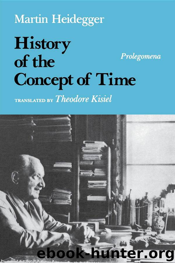 History of the Concept of Time by Heidegger Martin