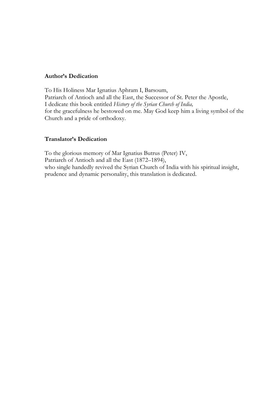 History of the Syrian Church of India by Ignatius Yacoub III; Matti Moosa