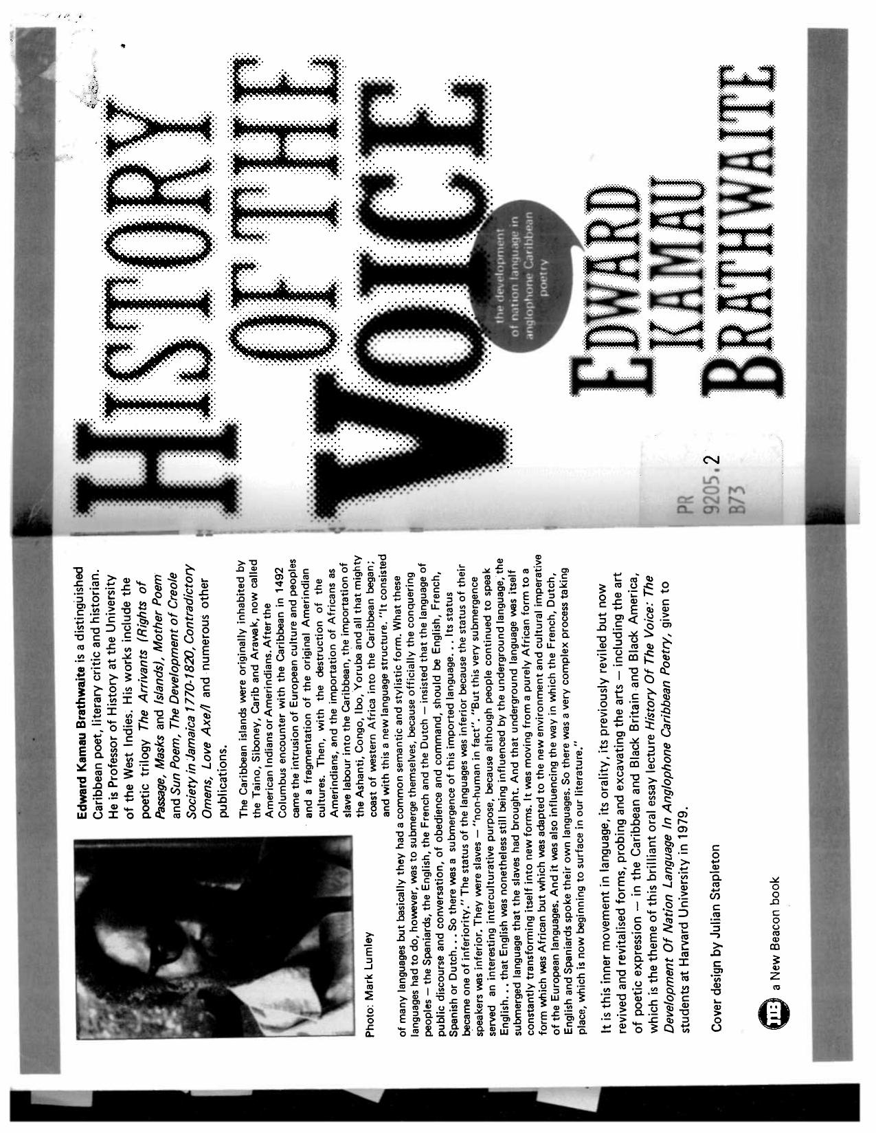 History of the Voice by Edward Kamau Brathwaite