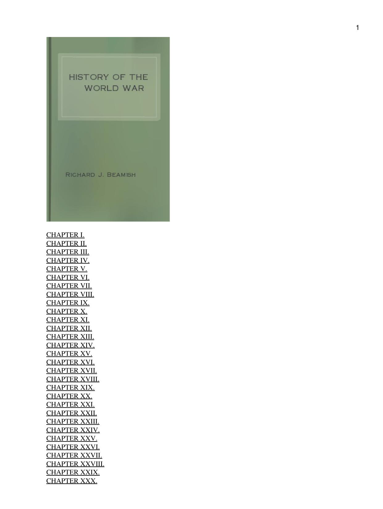 History of the World War (An Authentic Narrative of the World's Greatest War, Volume III) by Francis A. March & Richard J. Beamish
