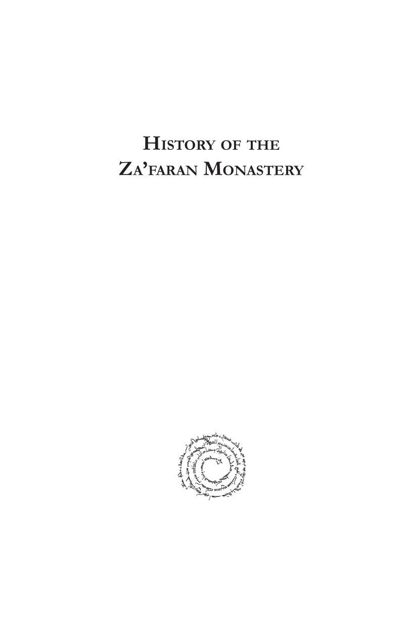 History of the Zaâfaran Monastery by Barsoum Ignatius Aphram