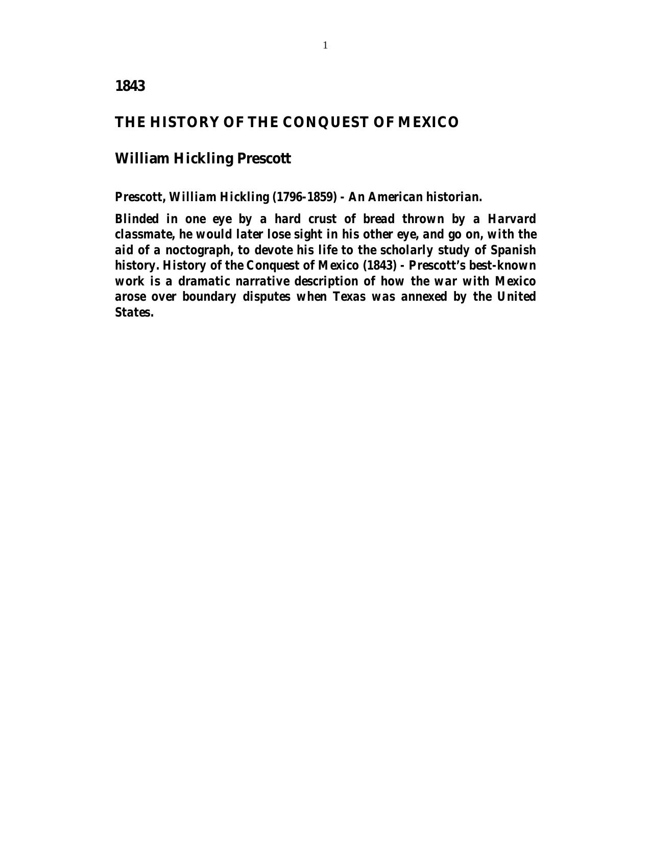 History of the conquest of Mexico,: And History of the conquest of Peru (The Modern library of the world's best books) by William Hickling Prescott