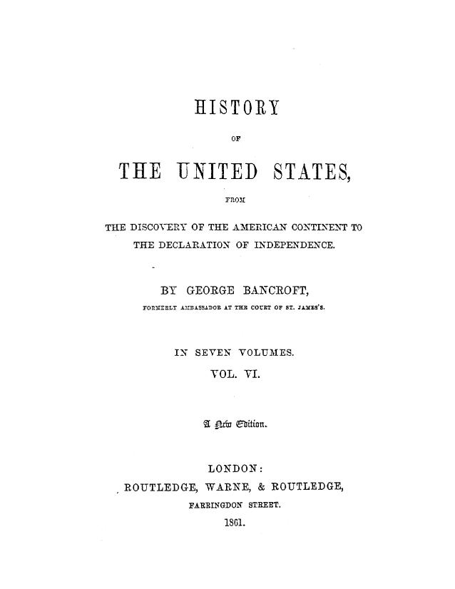 History of the united states from the discovery of the american continent to th by 1861