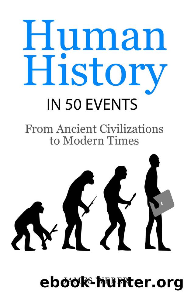 History: Human History in 50 Events: From Ancient Civilizations to Modern Times (World History, History Books, People History) (History in 50 Events Series Book 1) by James Weber