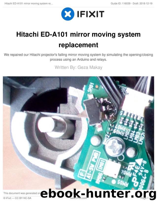 Hitachi ED-A101 mirror moving system replacement by Unknown