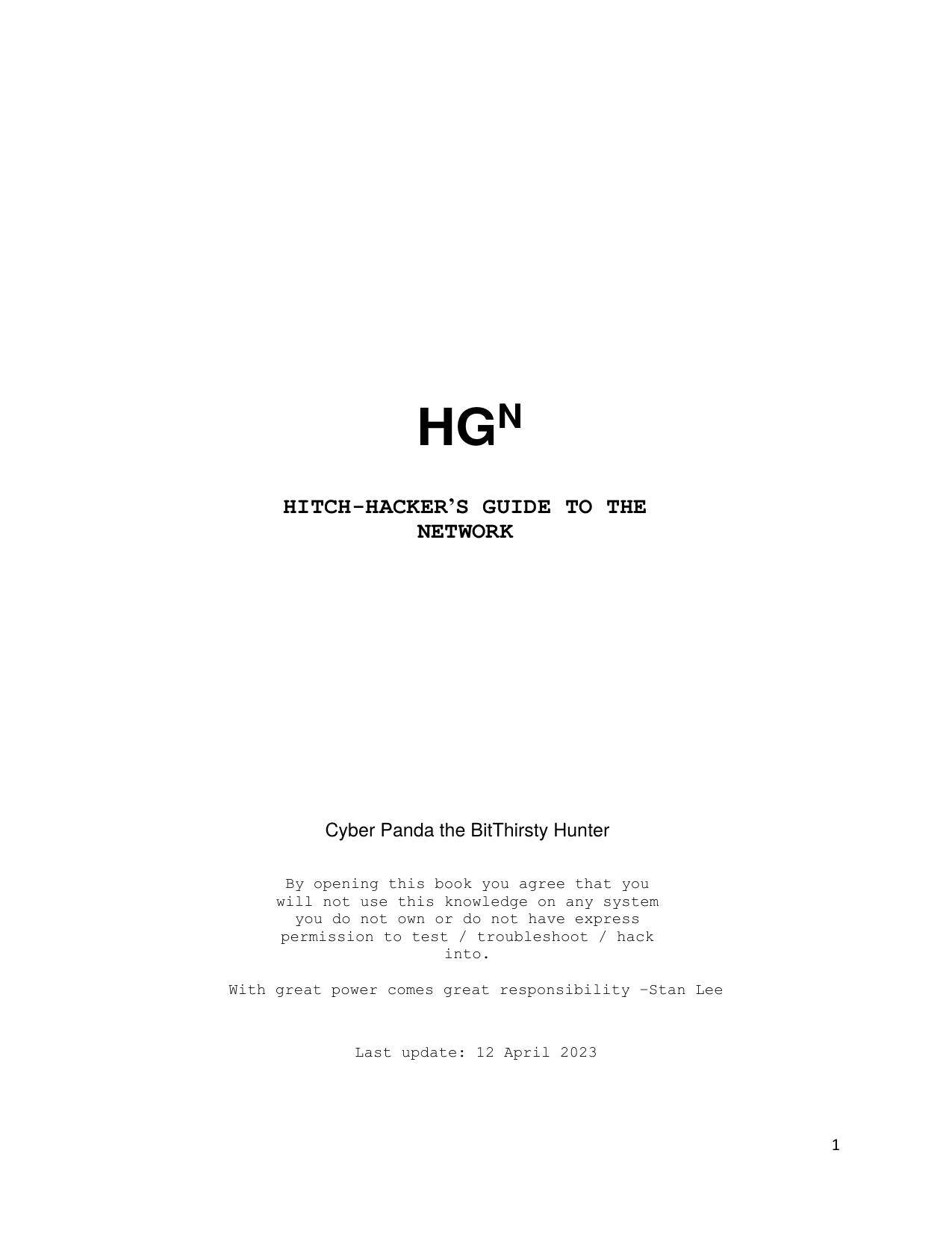 Hitch-Hacker's Guide to the Network by cyb3rpanda