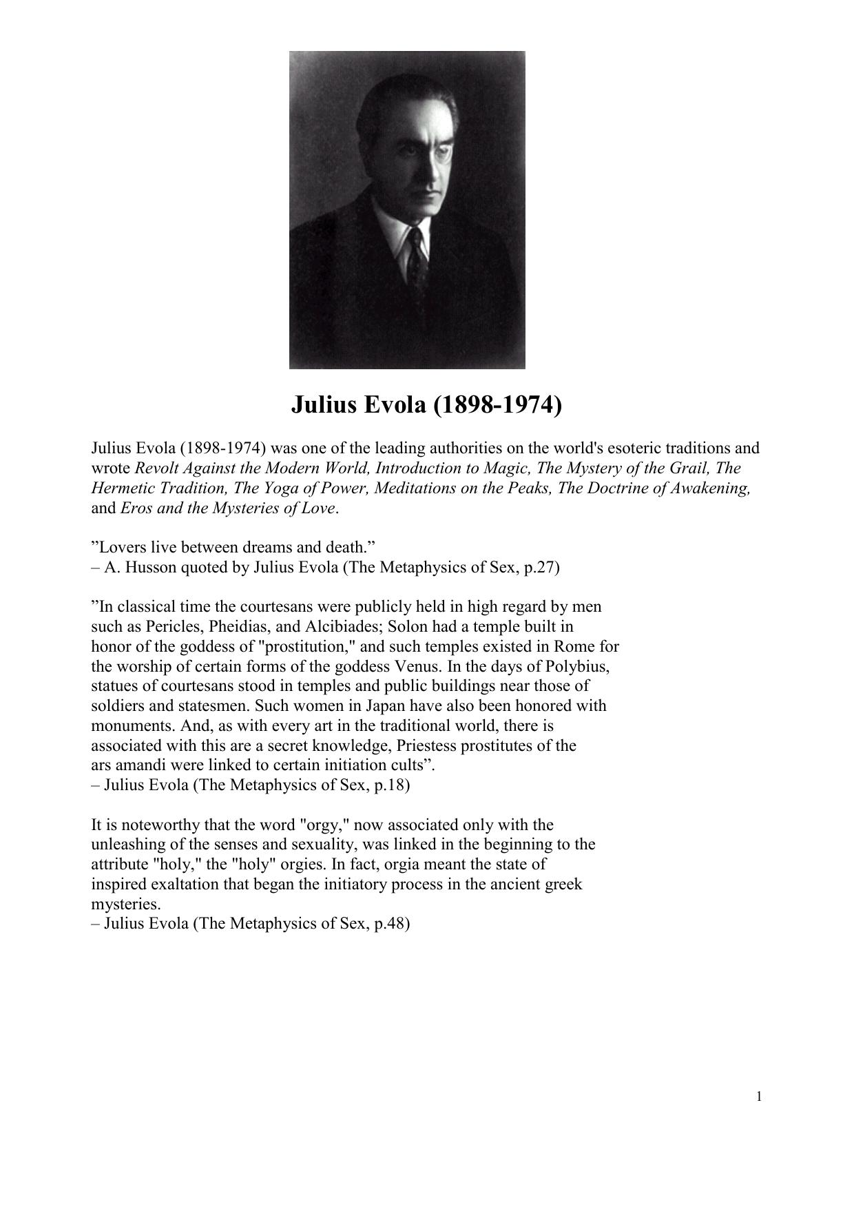 Hitler And The Secret Societies by Julius Evola