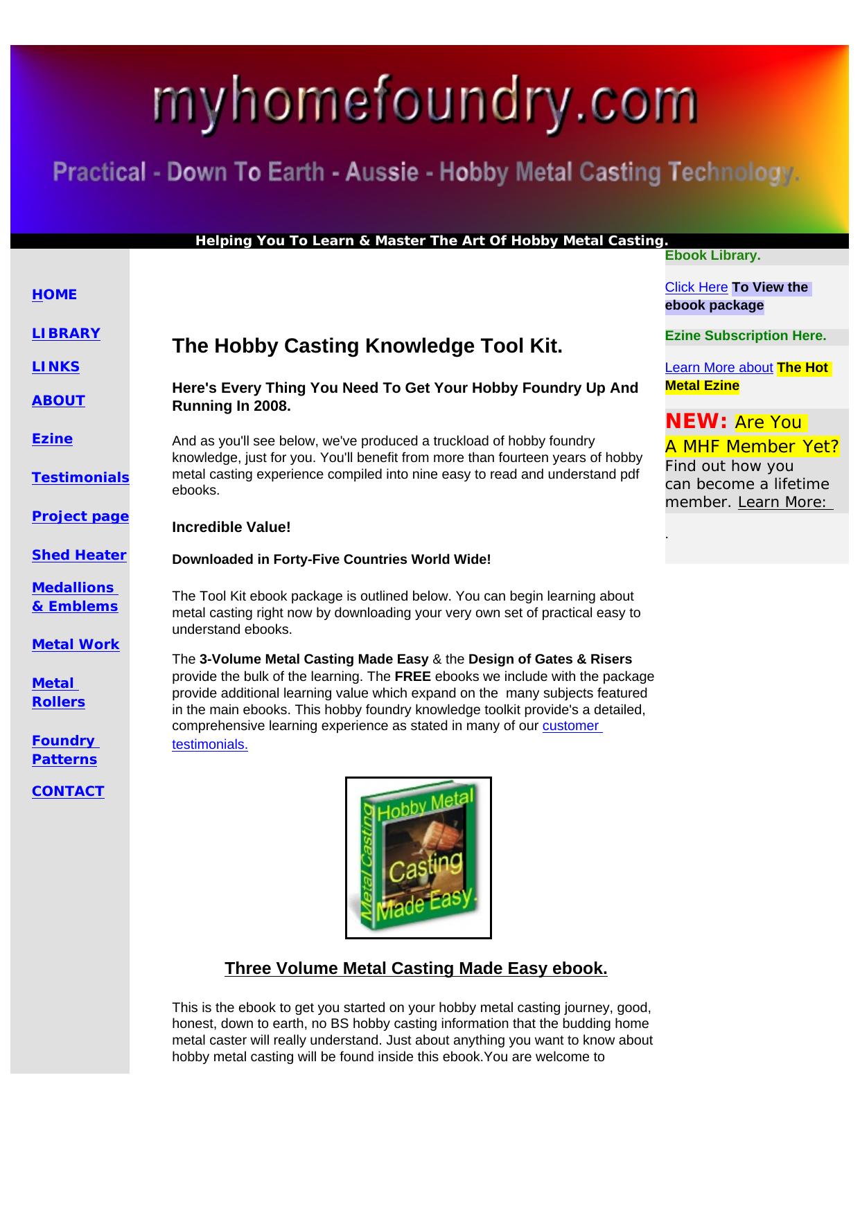 Hobby Metal Casting Made Easy EBook(R)s. by Best of Kuszter's Collection