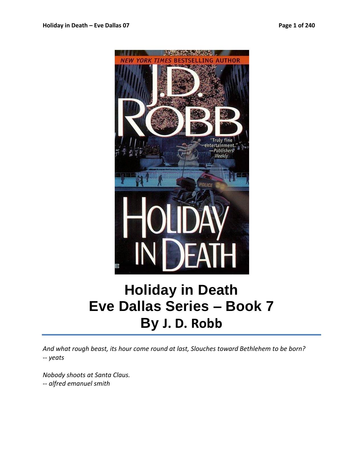 Holiday in Death by J.D. Robb