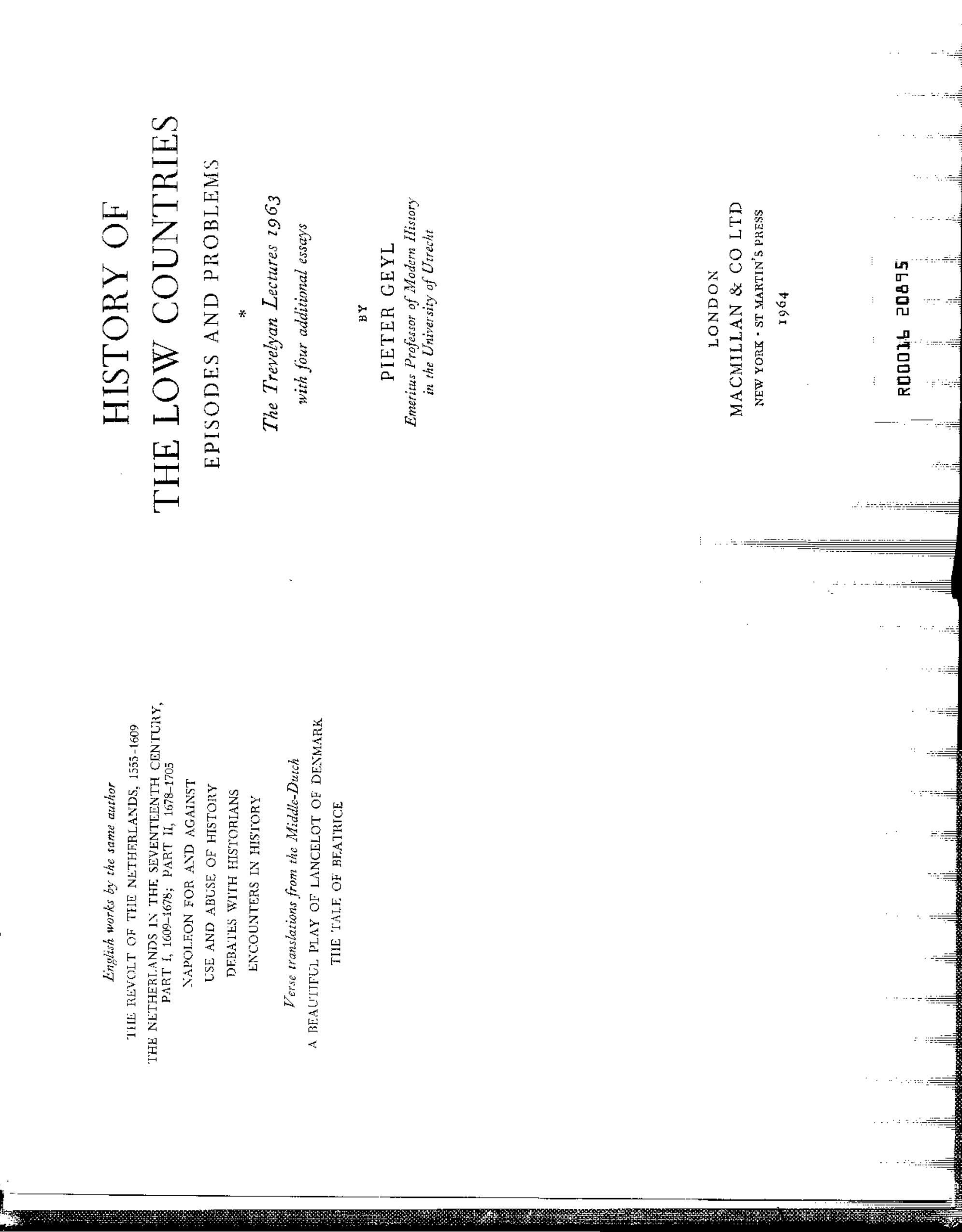 Holland History of low countries by Unknown