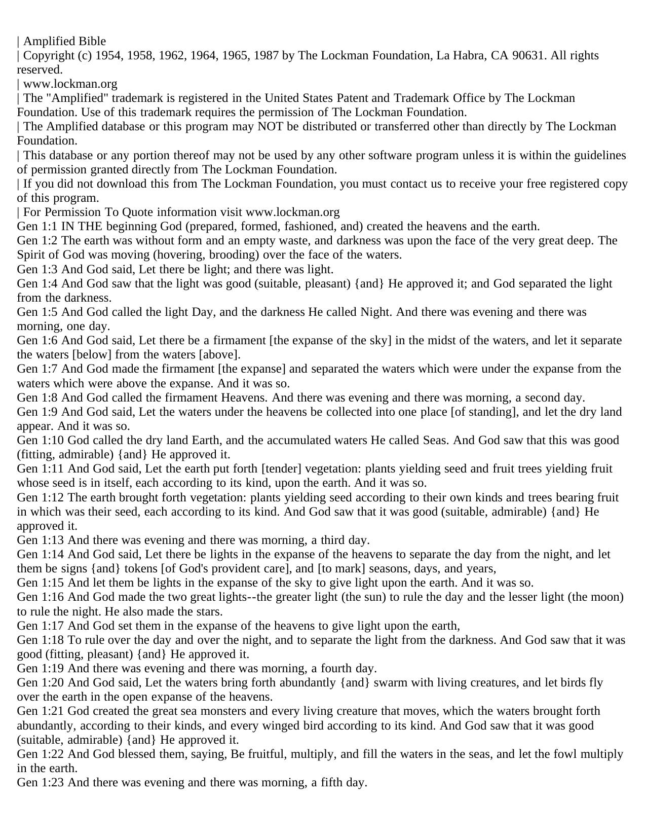 Holy Bible The Amplified Version by Unknown
