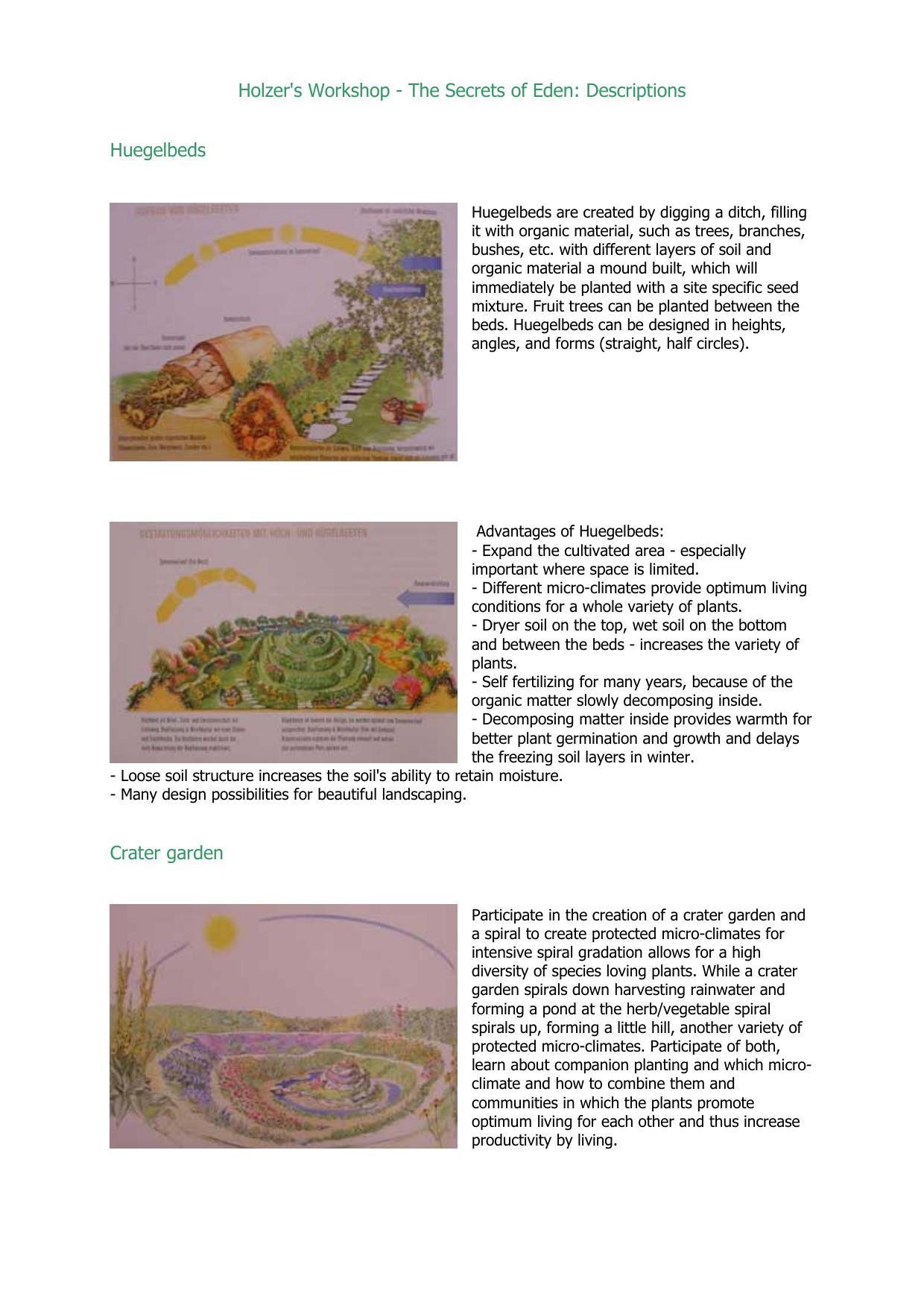 Holzer' s Workshop - The Secrets of Eden: Descriptions by b