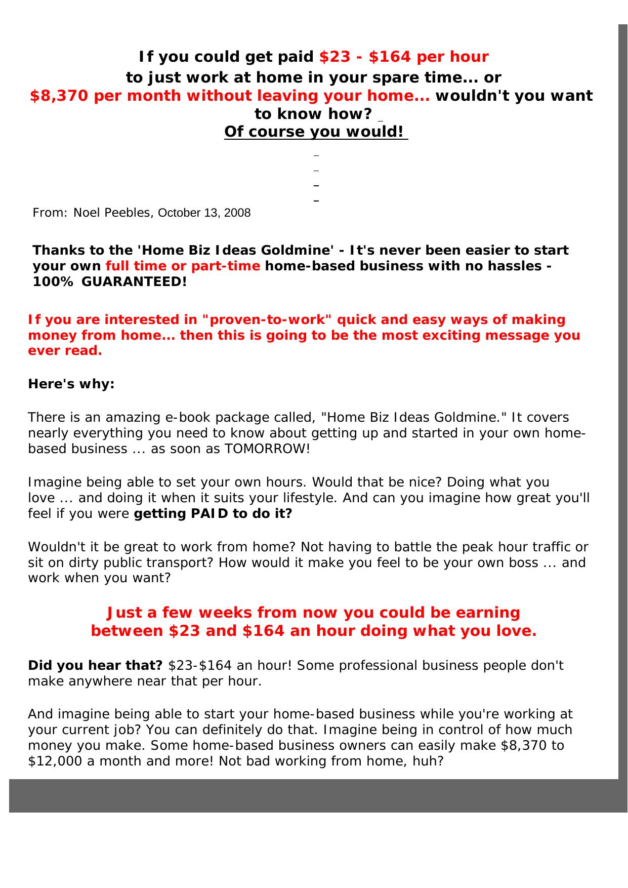 Home Biz Ideas Goldmine - 1035 Ideas! by Best of Kuszter's Collection