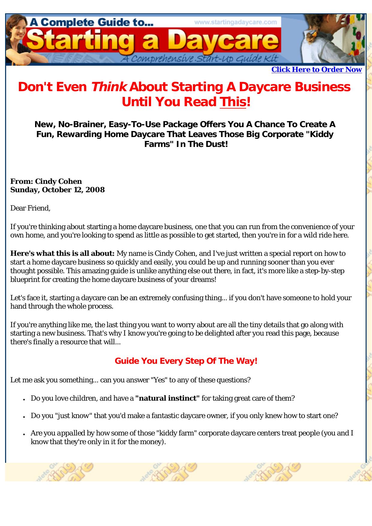 Home Daycare- A Practical How-To Guide. by Best of Kuszter's Collection