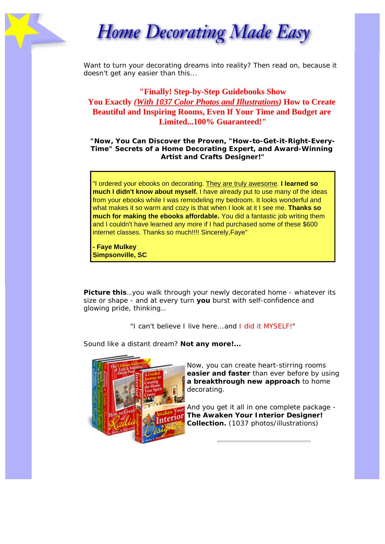 Home Decorating Made Easy. by Best of Kuszter's Collection