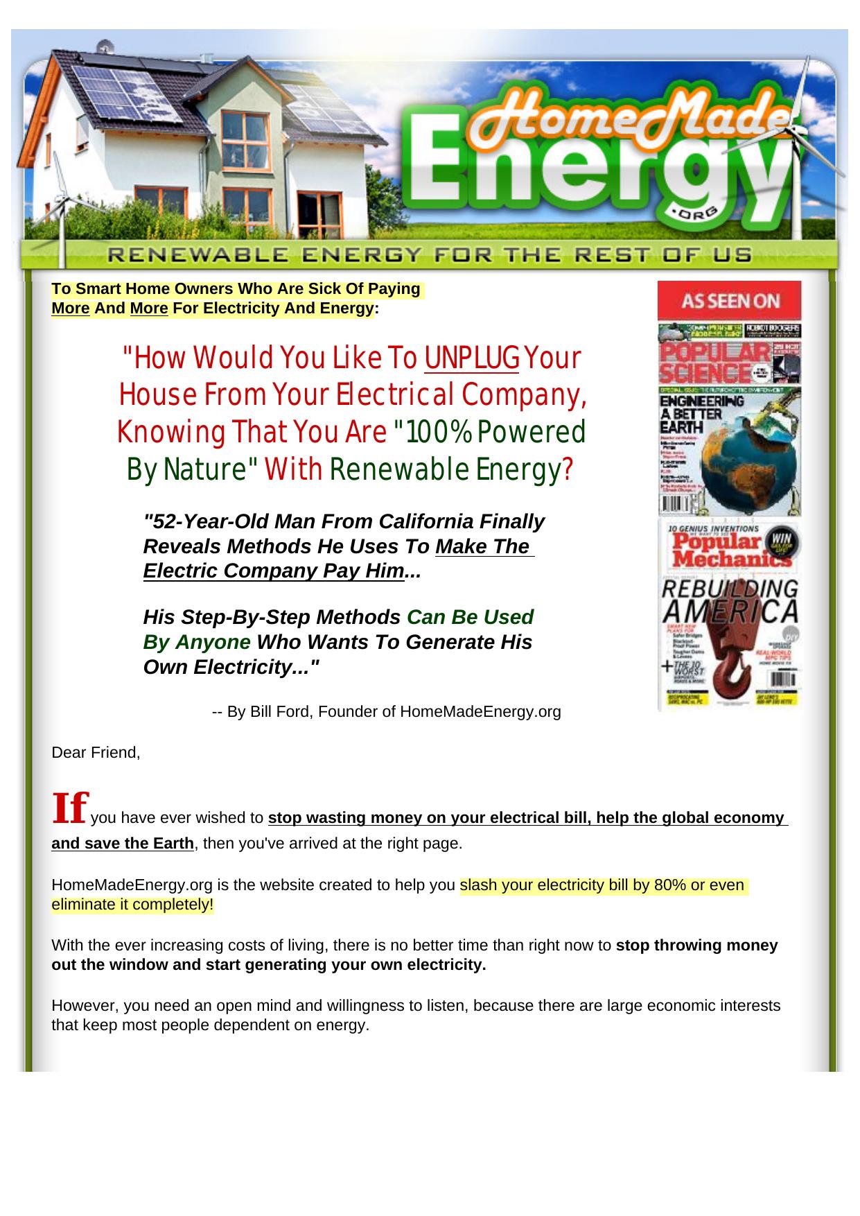 Home Made Energy. by Best of Kuszter's Collection