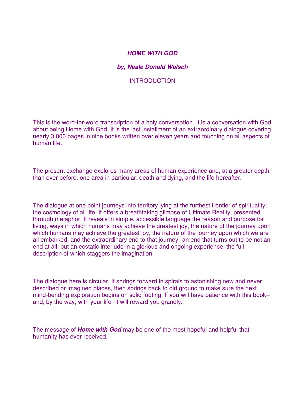 Home With God by Neale Donald Walsch