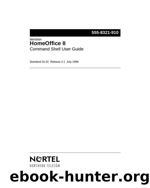 HomeOffice II Command Shell User Guide by Unknown