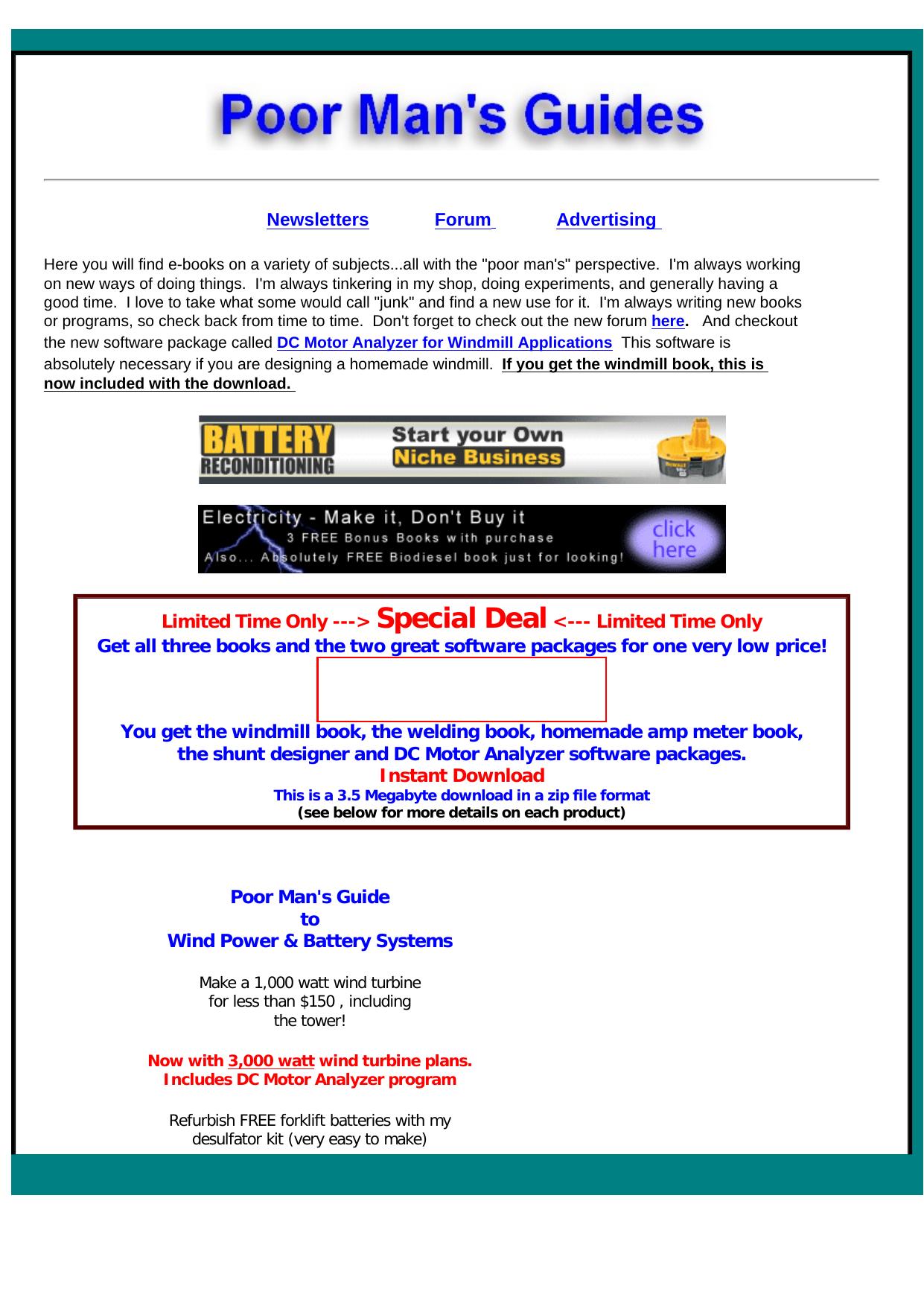 Homemade Windmills, Battery Welders, Wind Turbine Blades, Etc. by Best of Kuszter's Collection