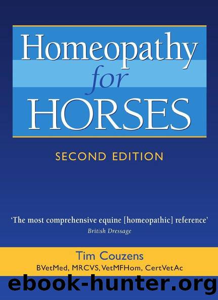 Homeopathy for Horses by Couzens Tim