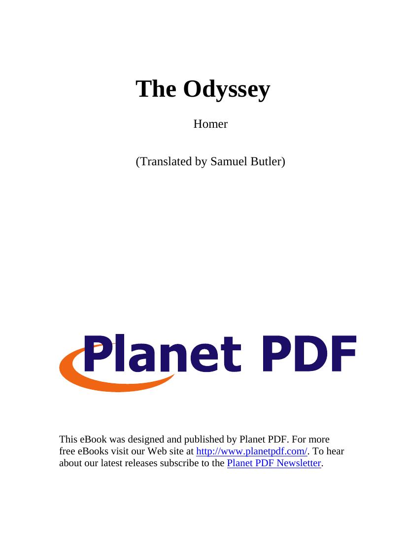 Homer - The Odyssey by Homer
