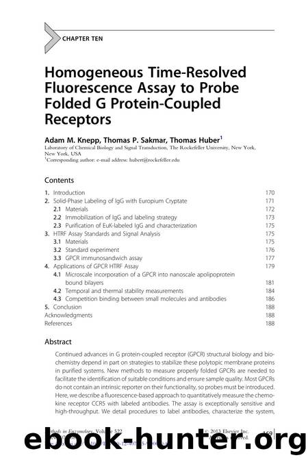 Homogeneous Time-Resolved Fluorescence Assay to Probe Folded G Protein-Coupled Receptors by Adam M. Knepp & Thomas P. Sakmar & Thomas Huber