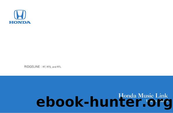 Honda Music Link User's Guide : Ridgeline by Unknown