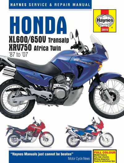 Honda XL600 650V Transalp, XRV750 Africa Twin '87 to '02 Service & Repair Manual (Haynes Manuals) by Ken Freund