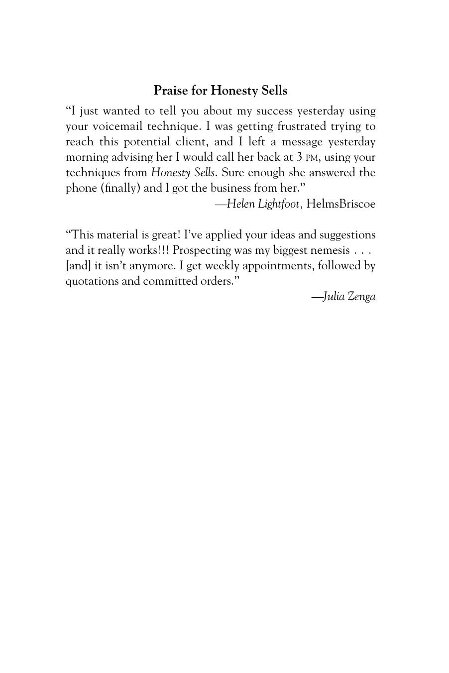 Honesty Sells: How to Make More Money and Increase Business Profits by Steven Gaffney Colleen Francis(auth.)