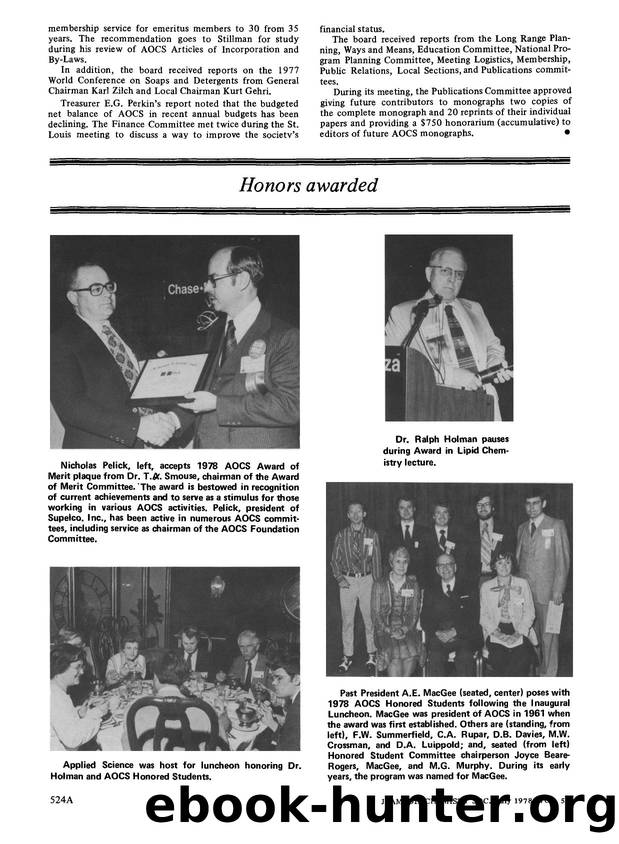Honors awarded by Unknown