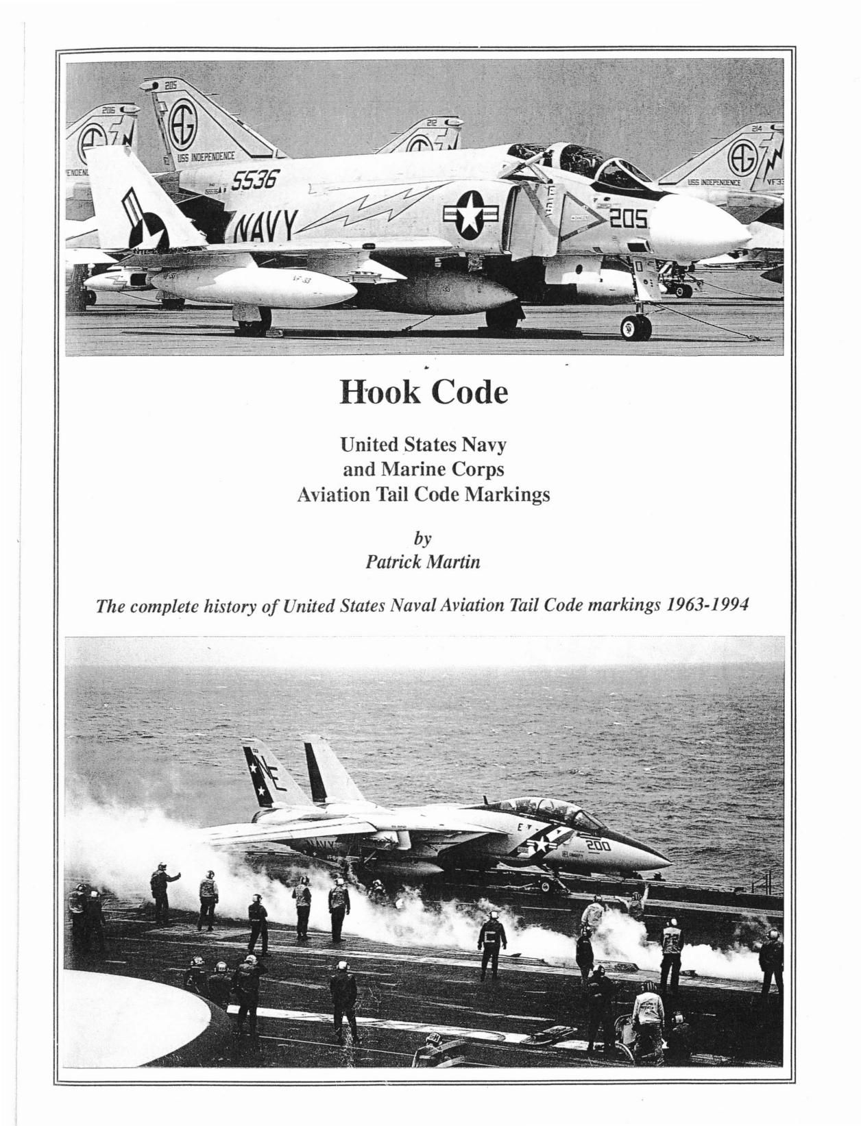 Hook Code - US Navy, USMC Squadron Codes [1963-94] by P. Martin