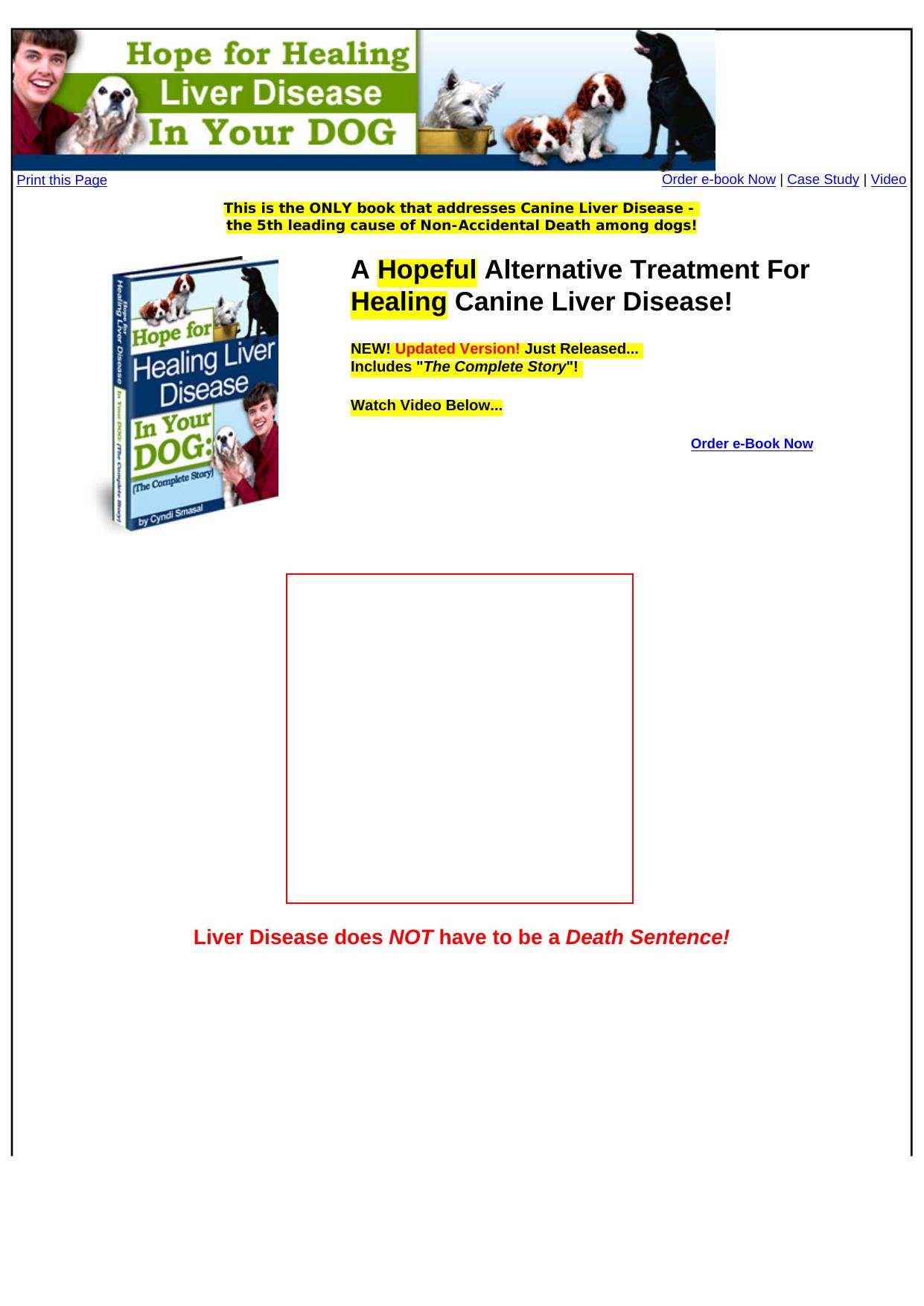 Hope For Healing Canine Liver Disease. by Best of Kuszter's Collection