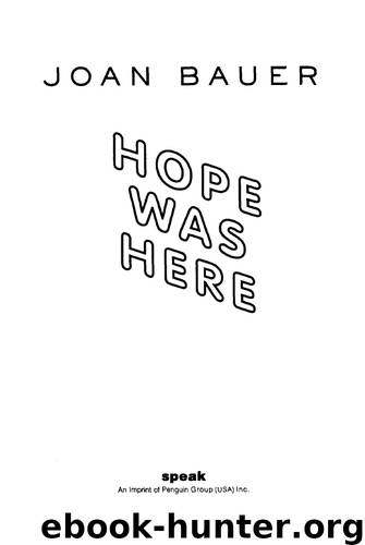 Hope Was Here by Joan Bauer