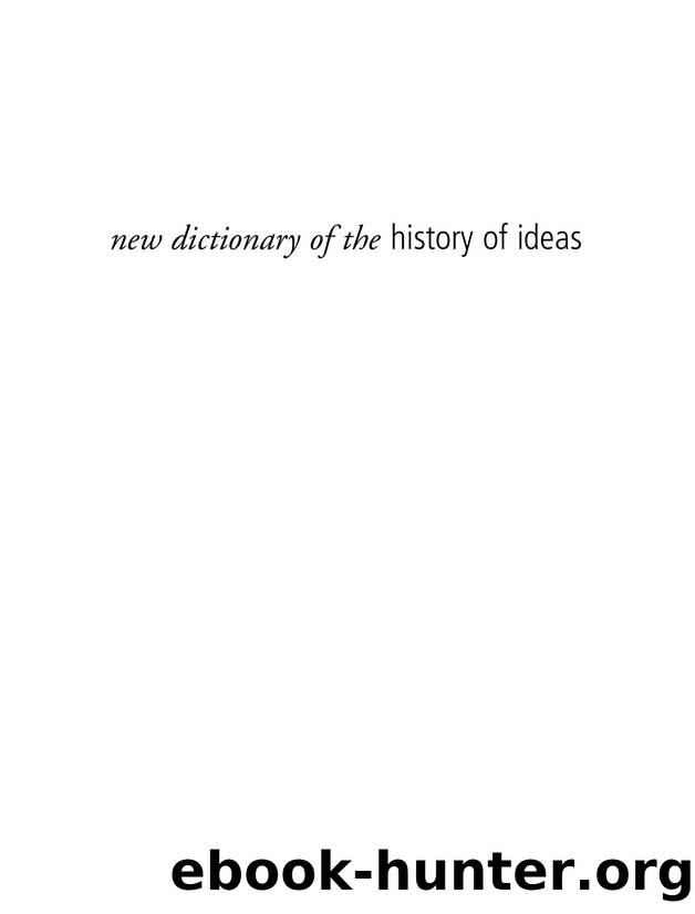 Horowitz by Gale New Dictionary of the History of Ideas (2005)