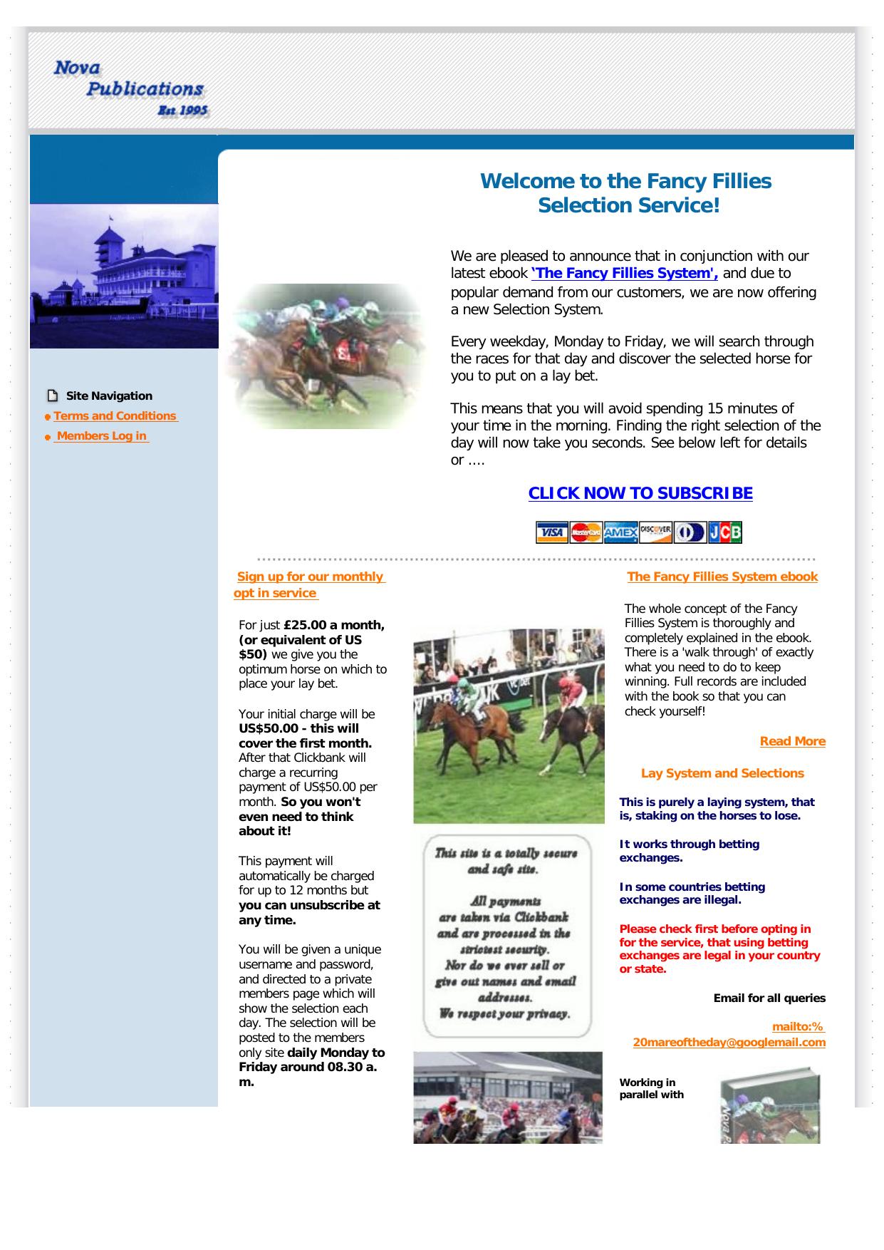 Horse Racing Selection Service. by Best of Kuszter's Collection