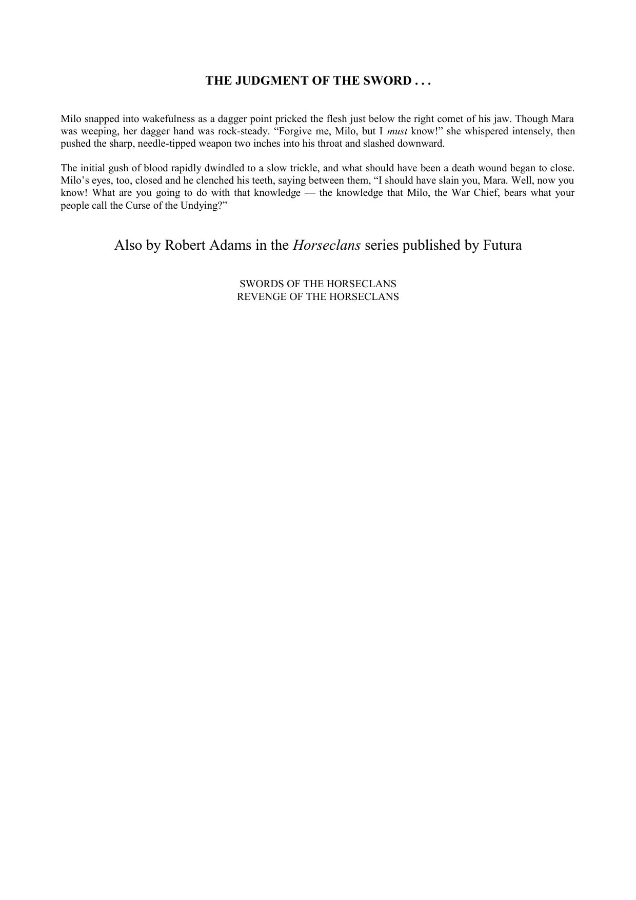 Horseclans 01 The Coming of the Horseclans by Robert Adams