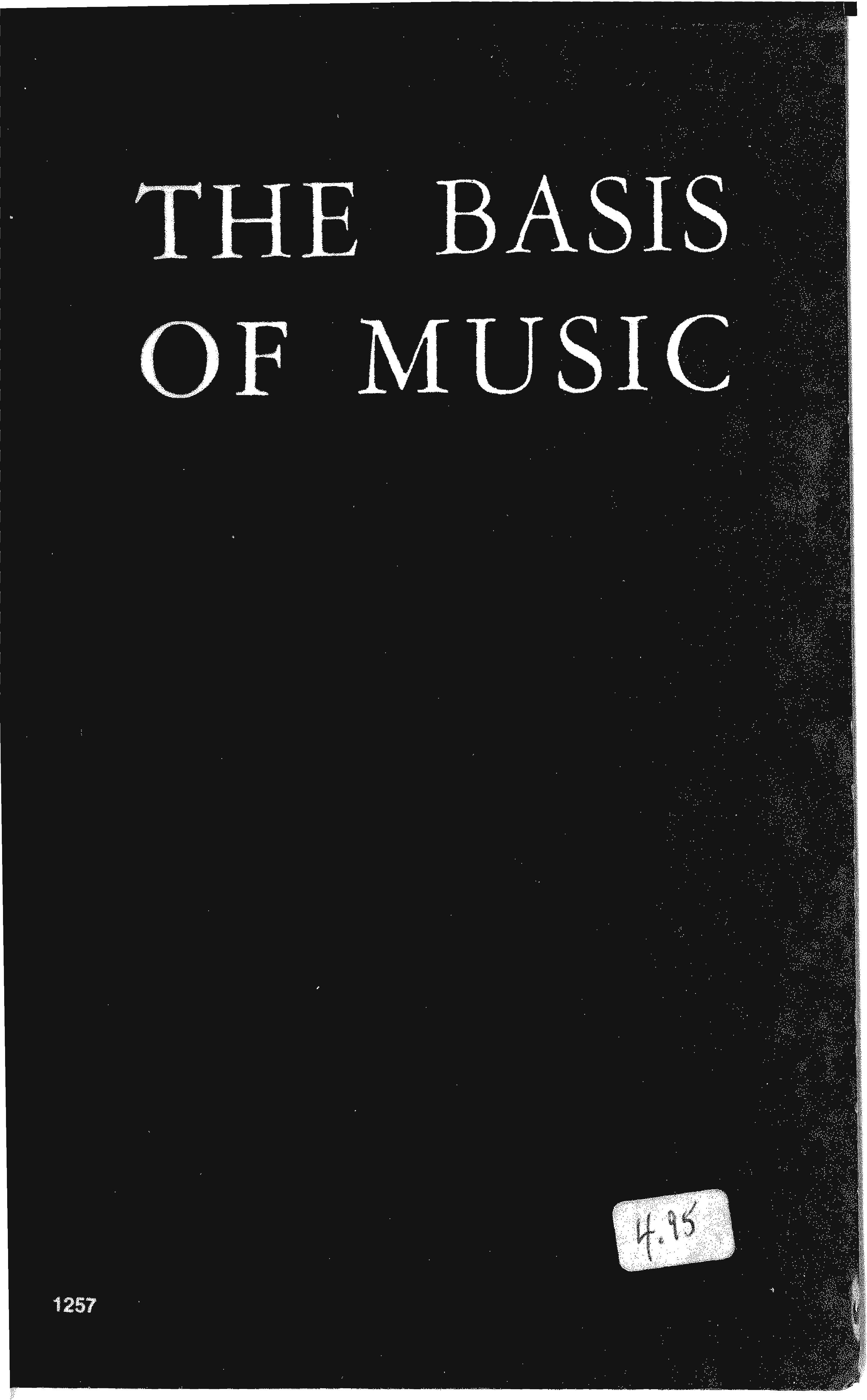 Horwood-The Basics Of Music by Unknown
